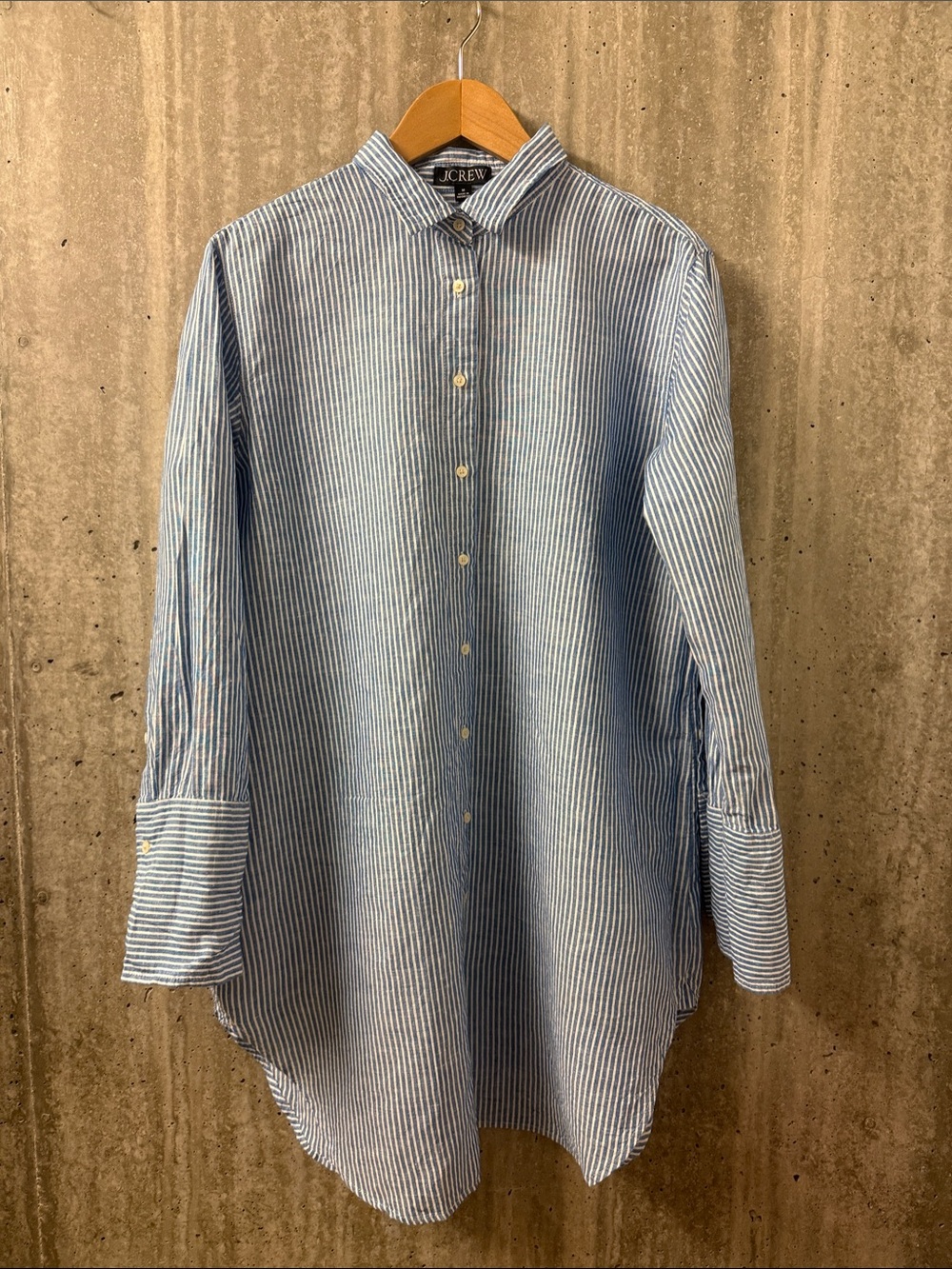 J. Crew Relaxed-fit beach shirt in linen-cotton blend